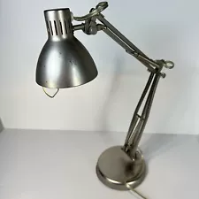 Adjustable Swing Arm Desk Lamp Table Lamp Silver Single Base Study School Office