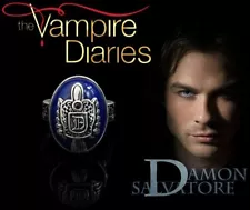 The Vampire Diaries Damon Salvatore Family Crest Lapis Daylight Ring Size 10