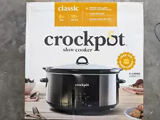 Crock-Pot 2133113 8QT Manual Slow Cooker, BLK Used