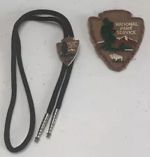 Vintage National Park Service Bolo Tie With Patch Service Uniform