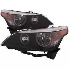 Headlight Pair For BMW 525i 545i 550i 530i Headlamp Set Right Left (For: BMW 550i)