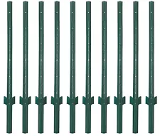 3-4-5-6-7 Feet Sturdy Duty Metal Fence Post Garden U Post For Fencing - 10 Pack