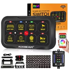 For Ford F-150 F-250 8 Gang RGB Switch Panel Two-Sided Outlet bluetooth Control (For: More than one vehicle)