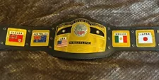 NWA DOMED GLOBE WORLD HEAVYWEIGHT CHAMPIONSHIP BELT ADULT 4MM Displayed Only