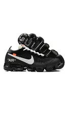 NIKE AIR VAPORMAX X OFF-WHITE PART 2 BLACK & WHITE MENS SHOES 8.5-11