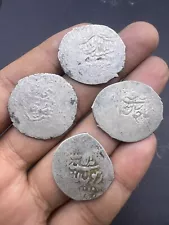 Sale Collection Of 4 Rare Ancient Old Islamic Solid Sliver Rare Antique Coins