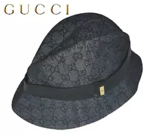 GUCCI ~ GG monogram Guccissima grey bucket hat sz: M ~ AUTHENTIC