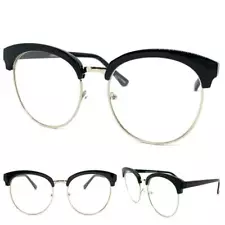 OVERSIZE EXAGGERATED Retro Nerd Geek Clear Lens EYE GLASSES Huge Big Black Frame