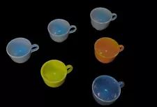 Vintage Fiestaware Coffee Mugs Tea Cups Set of 6 Multi Color 7 oz