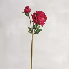 Dark Pink Peony 24" Faux Floral Stem