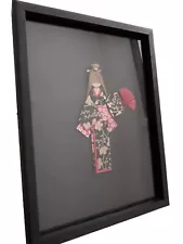 Vintage Oriental Origami Geisha Girl Picture 3D.