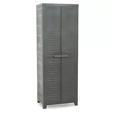 ELITE Adjustable 4 Shelf Storage Utility Cabinet, Dark Gray (Used)