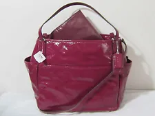 COACH Stitched Patent Leather DIAPER BABY CARRY ON MULTIFUNCTION Tote Bag F25141