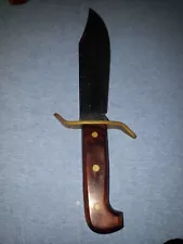 VINTAGE WESTERN USA W49 J BOWIE KNIFE WITH SHEATH.