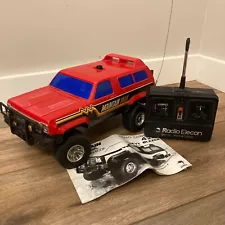 1981 Shinsei Radio Control Elecon Mountain Man 4x4 Chevy Blazer Red RC Car VTG