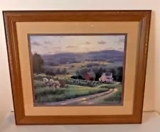 Randy Van Beek "Amish Farm" Print, nicely framed at 28" x 23"