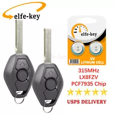 2 for 2004 2005 BMW 5 6 Series 525i 530i 545i 645Ci 3B Remote Car Key Fob LX8FZV (For: 2004 BMW 645Ci)