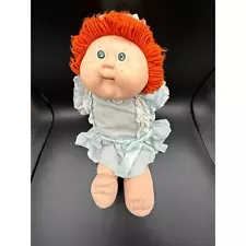 Vtg 1980s Cabbage Patch Kids Doll Red Hair Blue Eyes Xavier Roberts Signed