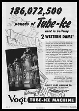 1955 Henry Vogt Louisville Kentucky Tube Ice Machines For Dams Vintage Print Ad