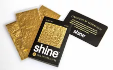 BOGO DEAL! Authentic Shine 12 Sheet Pack of REAL 24K Gold Rolling Papers!