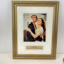 Signed Titanic Leonard Di Caprio & Kate Winslet Movie Memorabilia Frame(X) S#565