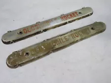 1949-1950 Oldsmobile 88 98 V8 'Oldsmobile Rocket' Valve Cover Plug Wire Plates