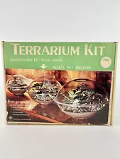 Vintage Clear Terrarium Habitat Kit In Box 12” Christen Space Age Atomic Mcm