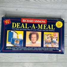 Vintage Richard Simmons 1994 Deal-A-Meal Weight Loss Kit with vhs and cards