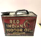 RED INDIAN MOTOR OIL TIN CAN