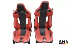 BMW M4 G82 G83 Front Left & Right Leather & Carbon Bucket Seats 2021 - 2024 Oem