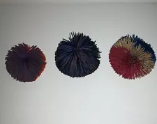 VTG 1990's KOOSH BALLS ORIGINAL Blue Purple Black Lot Of 3