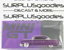 2024 Mini-GT Overseas Box Ed: Metallic Purple 1954 LINCOLN CAPRI Hot Rod #757