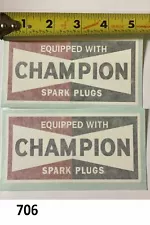 2! Champion vintage decal sticker for Lycoming Continental Piper Cessna Beech