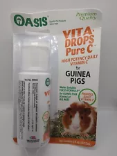 OASIS Vita Drops-Pure C for Guinea Pig, 2 Fl oz Ex 10/25 Orange Flavor #71