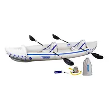 Sea Eagle 370 Pro 3 Person Inflatable Kayak Boat Canoe with Paddles (For Parts)