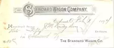 1894 Standard Wagon Company, Cincinnati, Ohio - receipt for payment for buggy