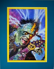 BURN BRIGHT, BURN FAST / ELECTRIC FRANKESTEIN PRINT Pro Matted Gogos Rob Zombie