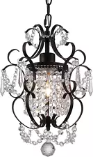 Chandelier Antique Chandeliers 1 Light Elegant Chandelier Crystal Bronze