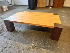 Vintage Teak & Ebony Wood Coffee Table