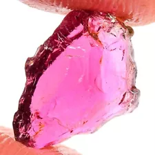 IF RED TOURMALINE 2.95ct. UNHEATED RED PINK TOURMALINE 100%NATURAL ROUGH FACET