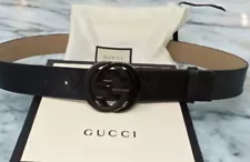 Gucci Belt Black Size 105 For Mens 36 - 38 Pants Waist, With Black Buckle