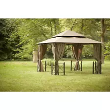 Hampton Bay 12' x 12' Outdoor (Replacement Canopy) Harbor Gazebo 1000 117 123