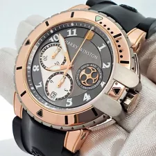 Harry Winston Ocean Diver 44mm 2-tone Rose Gold/Zalium Rubber Strap 410 MCA44RZ