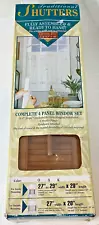 Oak Wood Look Polyvinyl Plantation Quick Fit Shutter Kit 27"/29" Wide 20" Length