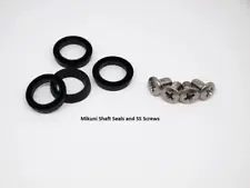 Mikuni BS34 BS38 XS650 Carburetor Throttle Shaft Seals And Screws Rebuild Kit