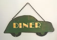 "DINER"--OLD METAL SIGN--XLNT