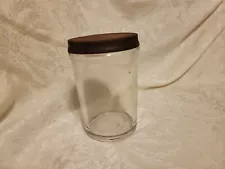 old Antique glass jar with lid