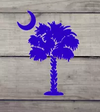 *SALE* Palmetto Tree & Moon - SC - Beach - Palm - South Carolina - Vinyl Decal