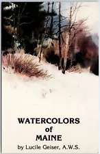 VINTAGE POSTCARD WATERCOLORS OF MAINE FOR SALE BY LUCILLE GEISER OF NAPLES ME