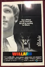 WILLARD MOVIE POSTER 1971 ERNEST BORGNINE BRUCE DAVIDSON